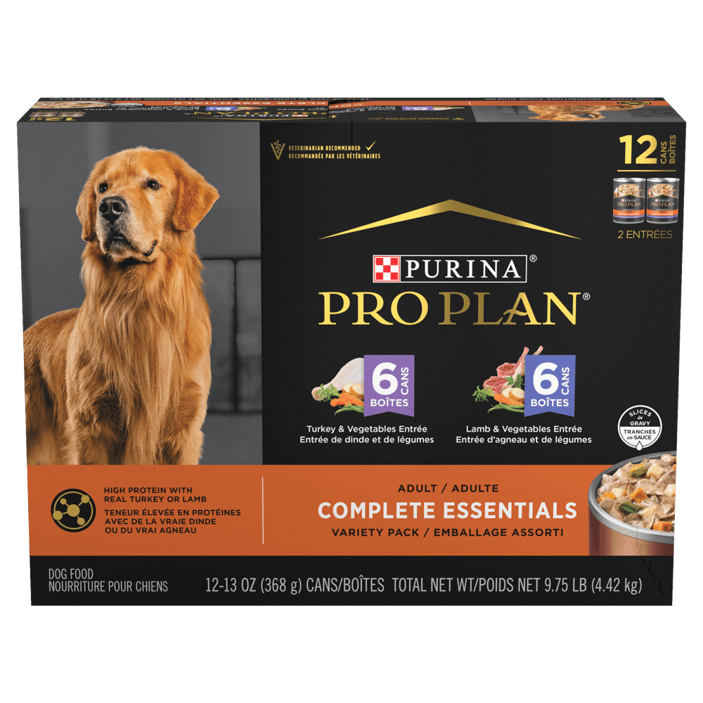 Purina Pro Plan - Chien Assorti Dinde et Agneau Tranches en Sauce - Nourriture Humide pour Chiens