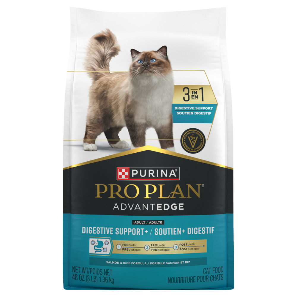 Pro Plan AdvantEdge - Soutien+ Digestive, Saumon et Riz - Nourriture Sèche pour Chats Adultes