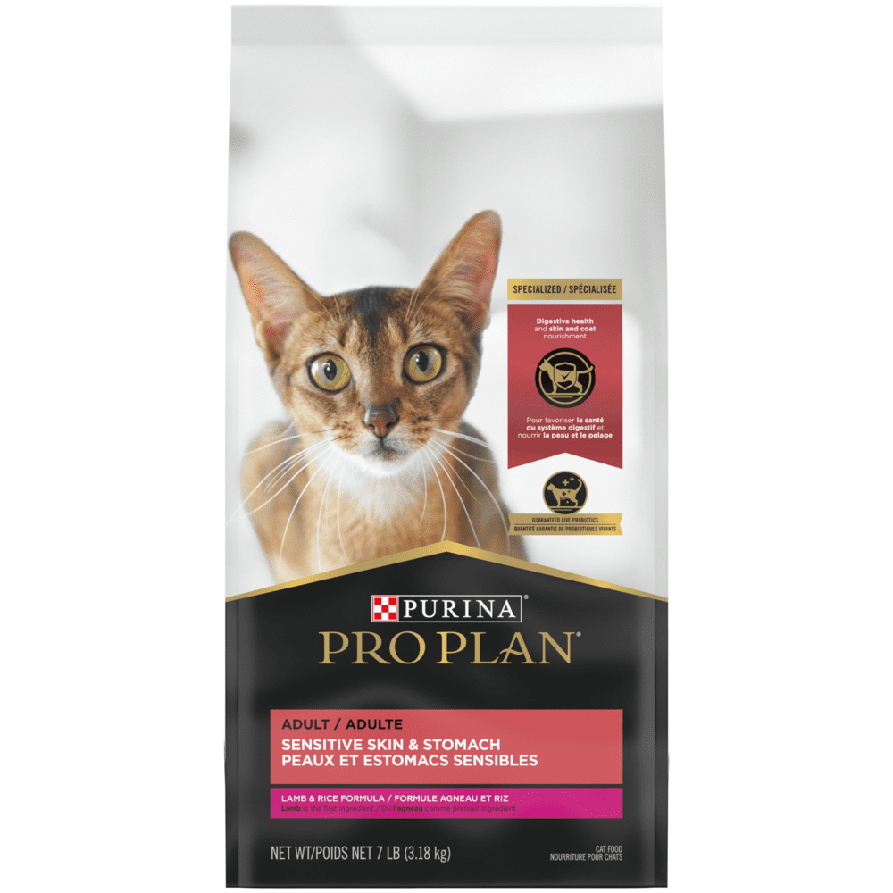 Pro Plan - Chat Peau et Estomac Sensible Agneau et Riz - Nourriture Sèche pour Chats
