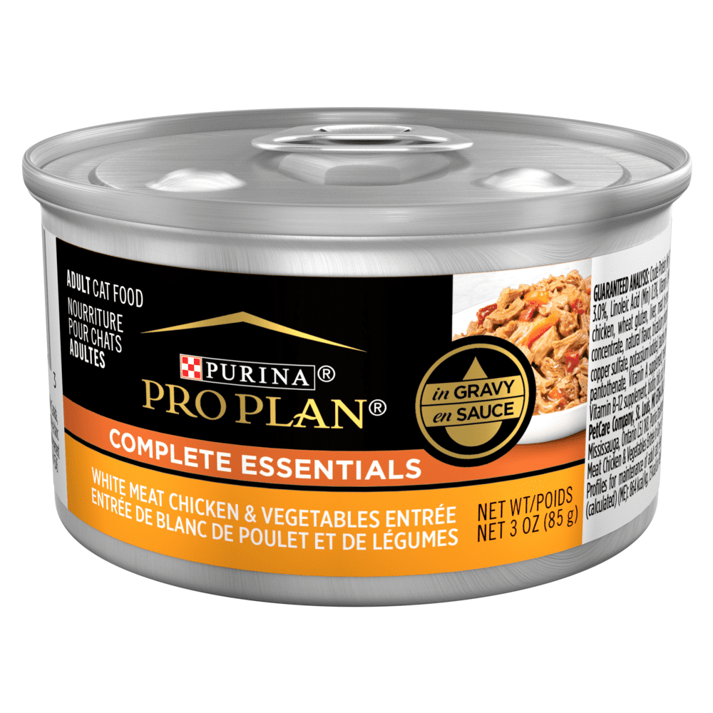 Purina Pro Plan Complete Essentials - Chat Adulte Blanc de Poulet et Légumes en Sauce - Nourriture Humide pour Chats