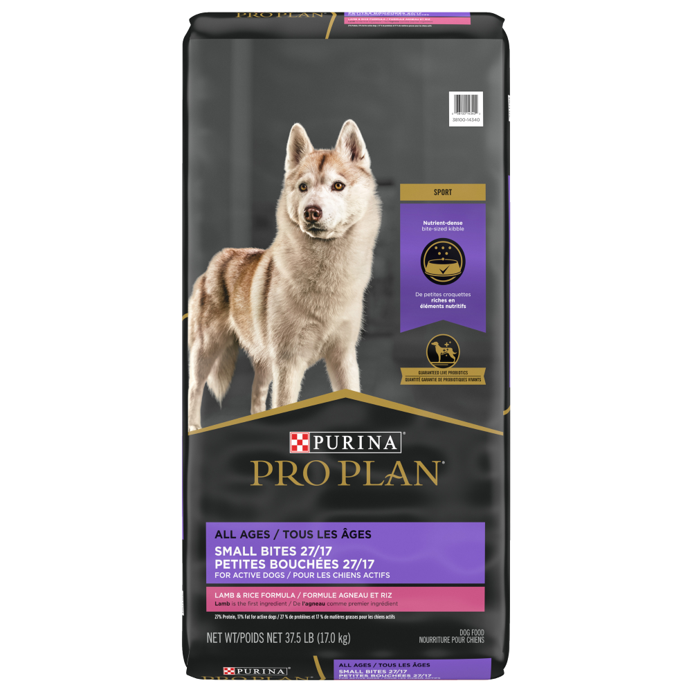 Purina Pro Plan - Chien Petites Bouchées Agneau et Riz 27/17 - Nourriture Sèche pour Chiens