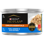 Purina Pro Plan Complete Essentials - Chat Adulte Thon, Crevettes et Riz en Sauce - Nourriture Humide pour Chats