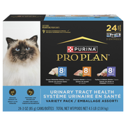 Purina Pro Plan - Chat Adulte Assortiment Santé Urinaire de Pâté Poisson Blanc, Poulet en Sauce, Pâté Dinde et Giblets - Multipak de 12 x 85 g - Nourriture Humide pour Chats