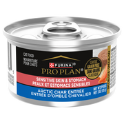 Purina Pro Plan - Chat Adulte Peau et Estomac Sensible Pâté d'Omble Chevalier - Nourriture Humide Sans Grains pour Chats