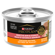 Purina Pro Plan Complete Essentials - Chat Adulte Peau et Estomac Sensible Pâté de Poulet - Nourriture Humide Sans Grains pour Chats