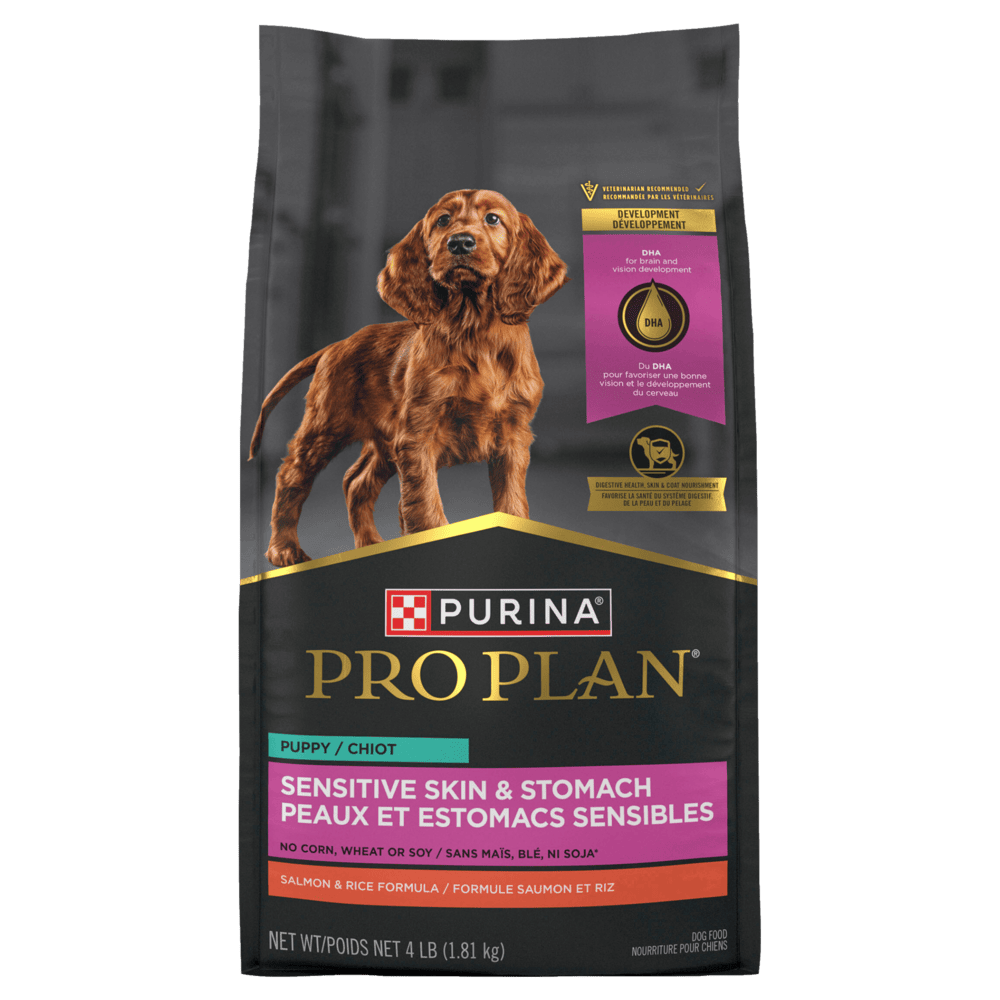 Purina Pro Plan - Chiot Peau et Estomac Sensible Saumon et Riz - Nourriture Sèche pour Chiens