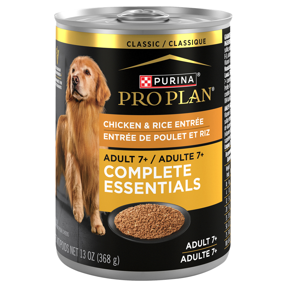 Purina Pro Plan - Chien Adulte 7+ Poulet et Riz en Pâté - Nourriture Humide pour Chiens