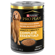 Purina Pro Plan - Chien Adulte 7+ Poulet et Riz en Pâté - Nourriture Humide pour Chiens