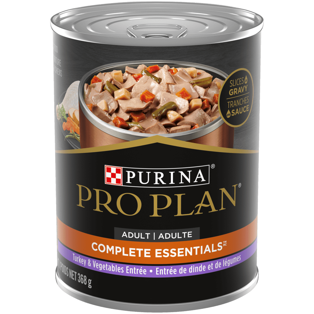 Purina Pro Plan Complete Essentials - Dinde et Légumes, Tranches en Sauce - Nourriture Humide pour Chiens Adultes