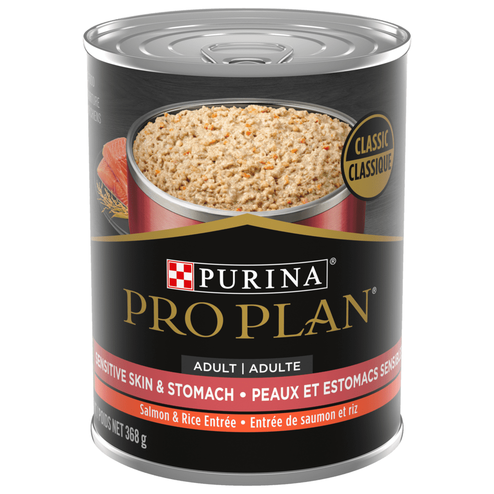 Purina Pro Plan - Peau et Estomac Sensibles, Saumon et Riz - Nourriture Humide pour Chiens Adultes