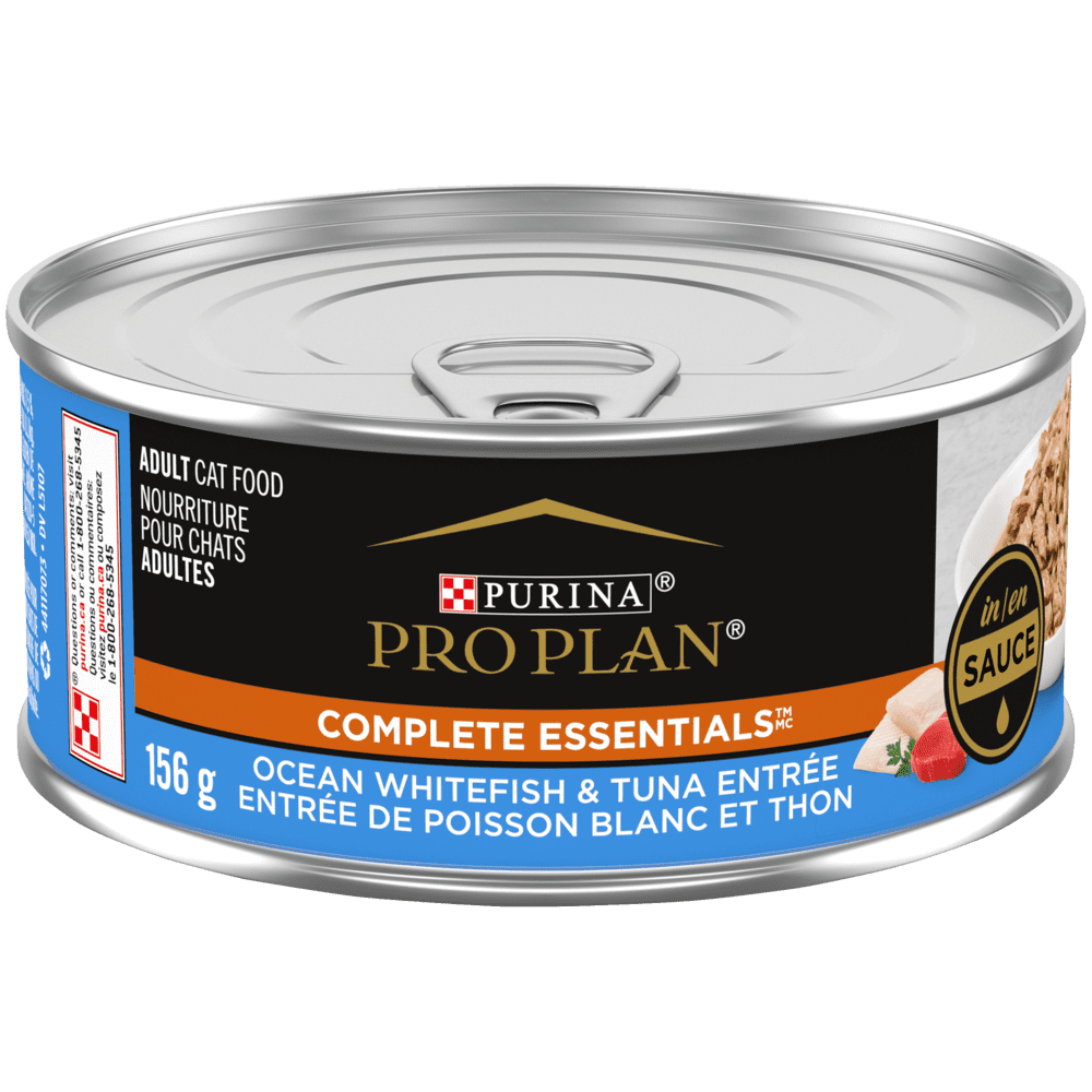 Purina Pro Plan Complete Essentials - Entrée de Poisson Blanc et Thon en Sauce - Nourriture Humide pour Chats Adultes
