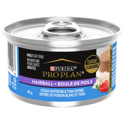Purina Pro Plan - Chat Adulte Boule de Poils Pâté Poisson Blanc et Thon - Nourriture Humide pour Chats