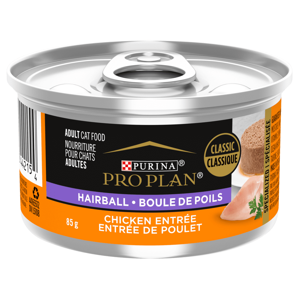 Purina Pro Plan - Chat Adulte Boule de Poils Pâté de Poulet - Nourriture Humide pour Chats