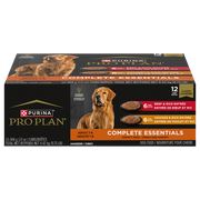 Purina Pro Plan Complete Essentials - Pâté Poulet et Riz (6 x 368 g) / Pâté Boeuf et Riz (6 x 368 g) - Nourriture Humide pour Chiens Adultes 1-6