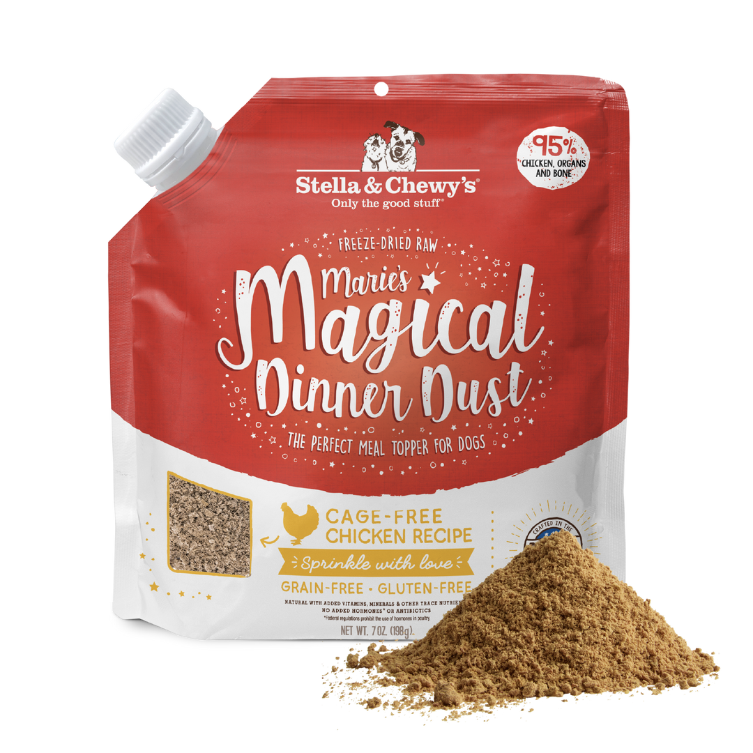Stella & Chewy's Marie's Magical Dinner Dust - Poulet d'Élevage - Complément Alimentaire Lyophilisée Sans Grains pour Chiens en Pochette