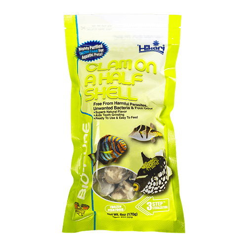 *HIKARI BIO-PURE Nourriture Palourde sur Demi-Coquille Plaquette 4oz
