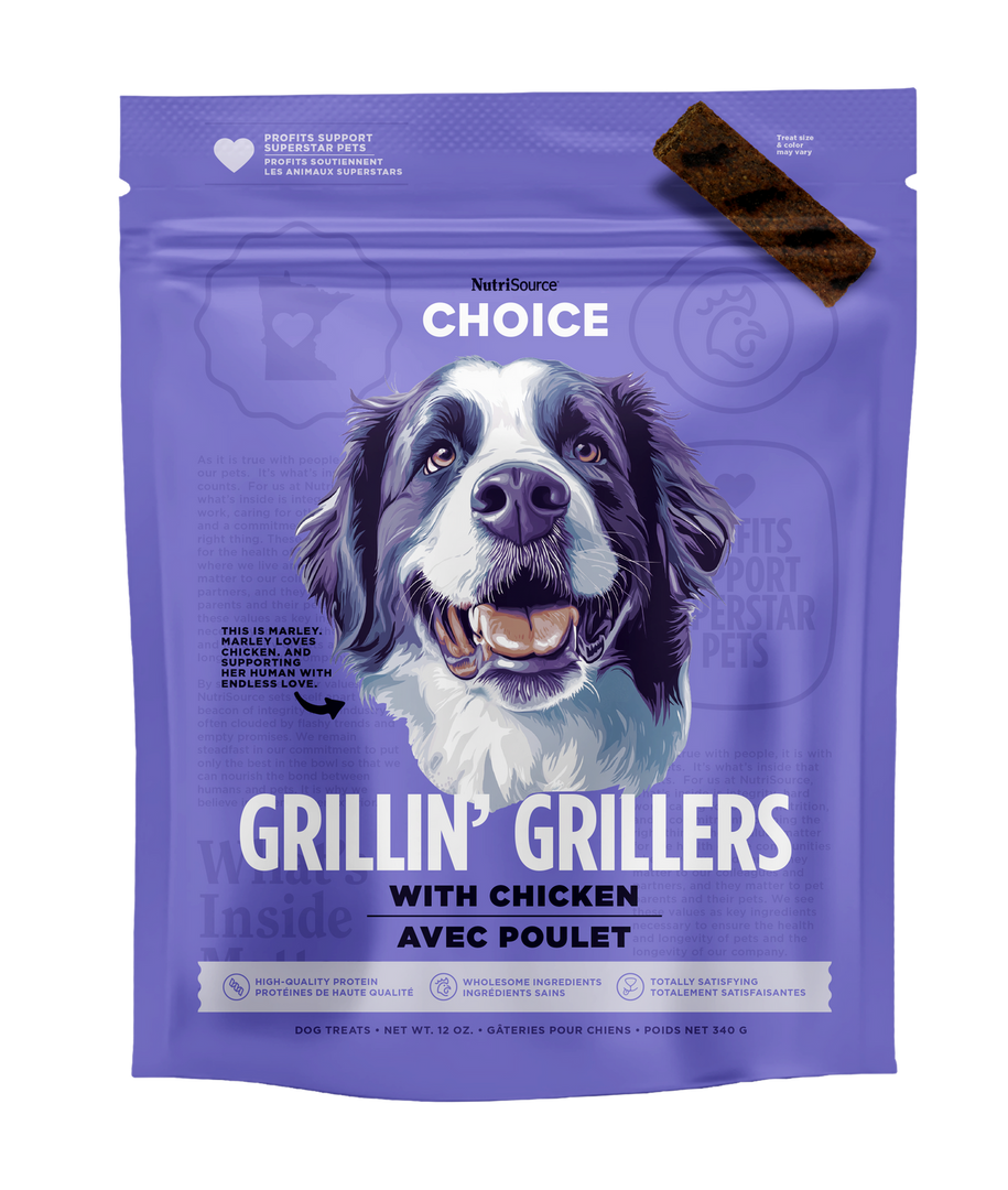 NutriSource Grillin' Grillers - Poulet - Gâteries Tendres pour Chiens
