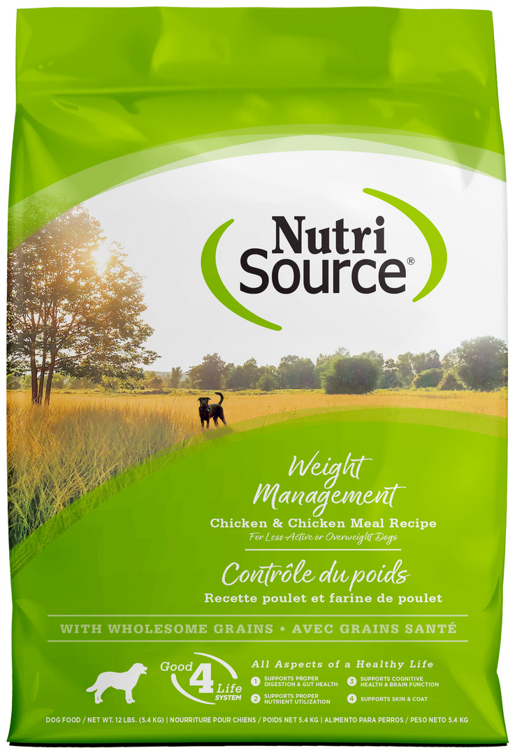 NutriSource - Chien Gestion du Poids Poulet - Nourriture Sèche pour Chiens