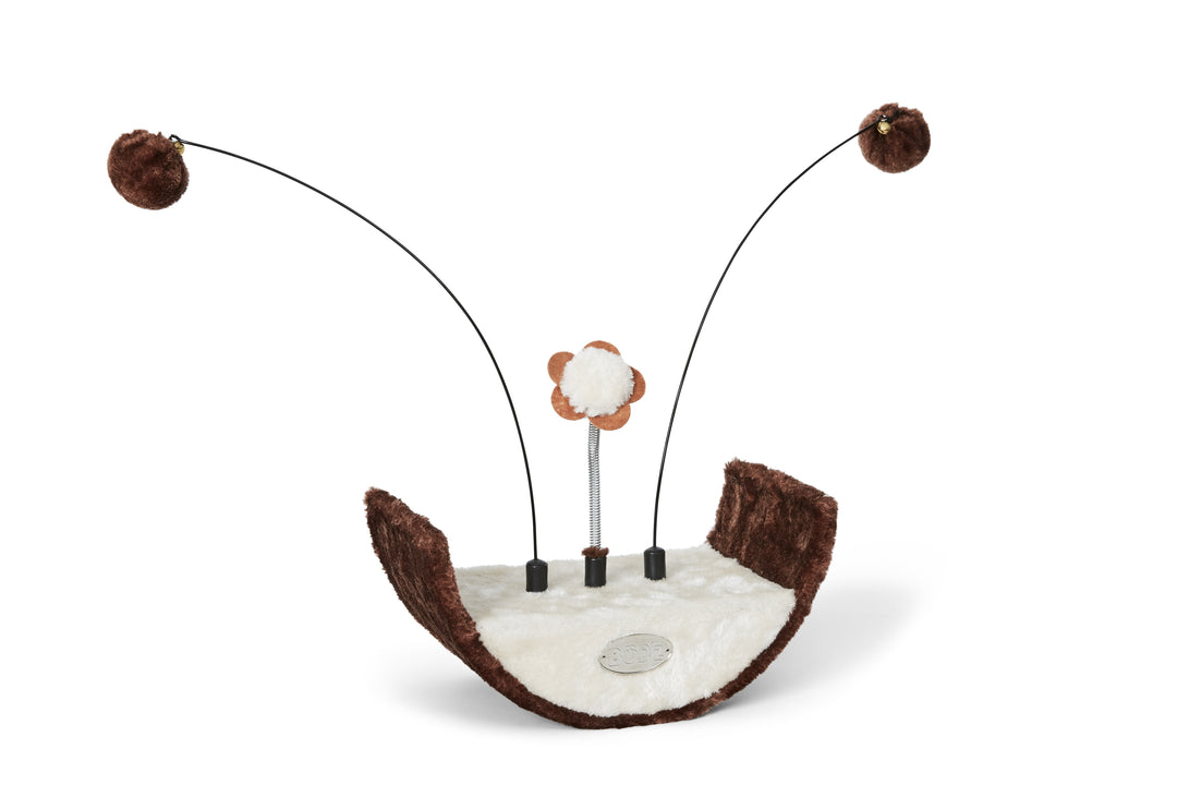 BüD'z - Station de Jeu Berceau avec Pompons et Ressort pour Chats, 15 cm