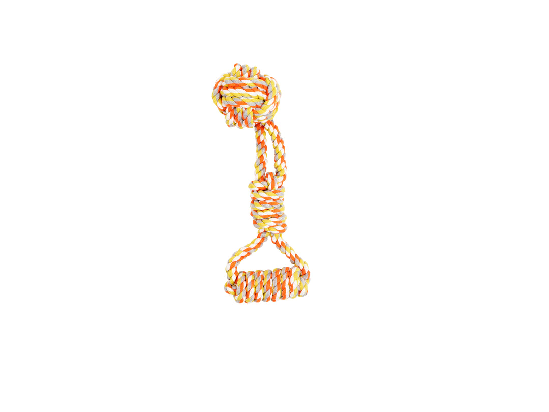 BüD'z - Jouet de Corde Pomme De Touline avec Poignée pour Chiens, 34 cm