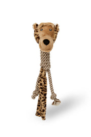 BüD'z - Jouet Singe à Long Cou en Peluche avec Corde pour Chiens, 38 cm