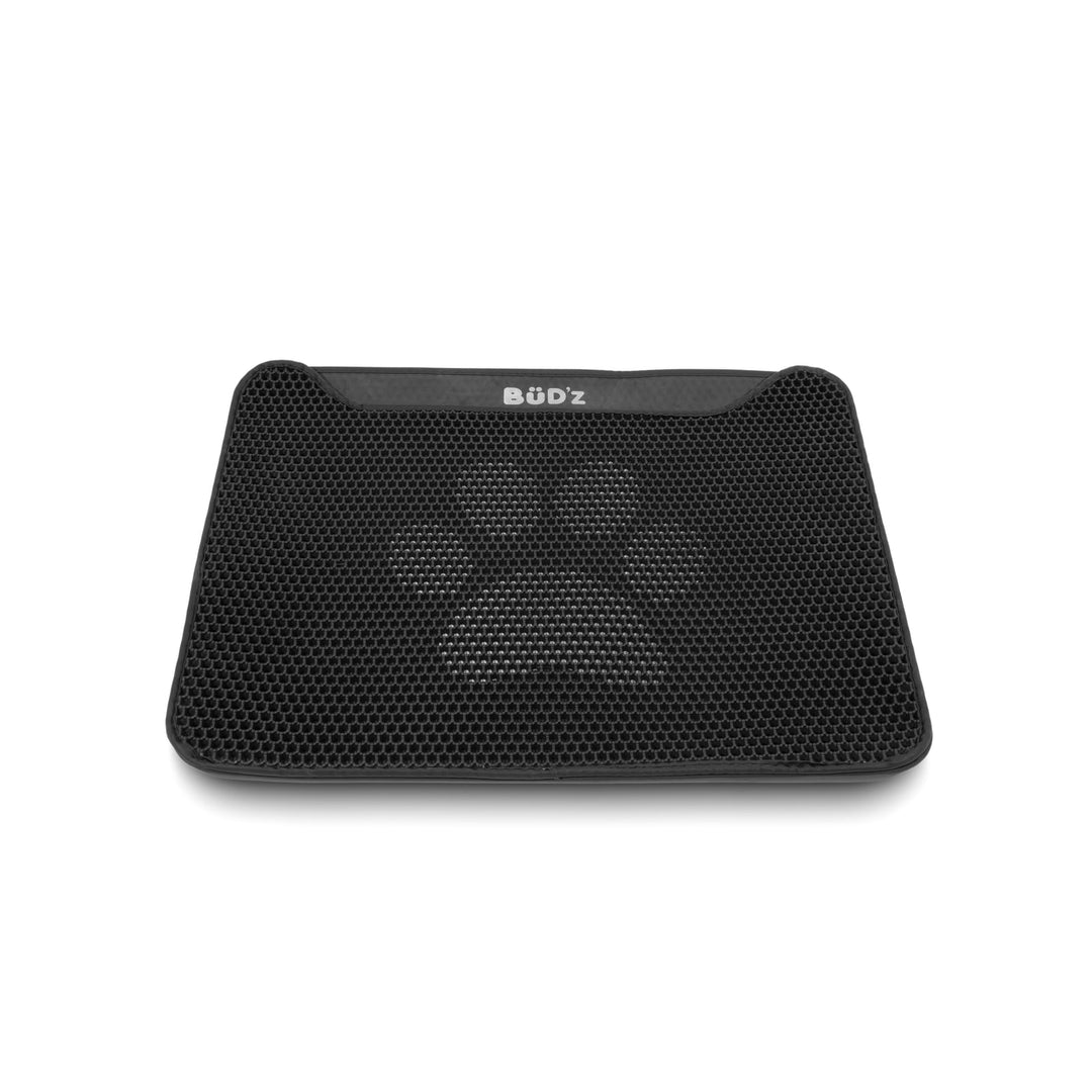 BüD'z - Tapis à Litière Double Couche Motif Pattes - Tapis à Litière pour Chats