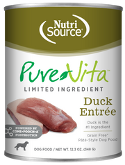 NutriSource PureVita - Chien Pâté de Canard à Ingrédients Limités - Nourriture Humide Sans Grains pour Chiens
