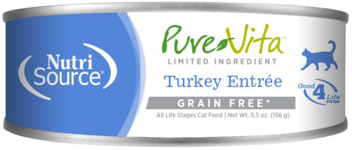 NutriSource PureVita - Chat Pâté de Dinde à Ingrédients Limités - Nourriture Humide Sans Grains pour Chats