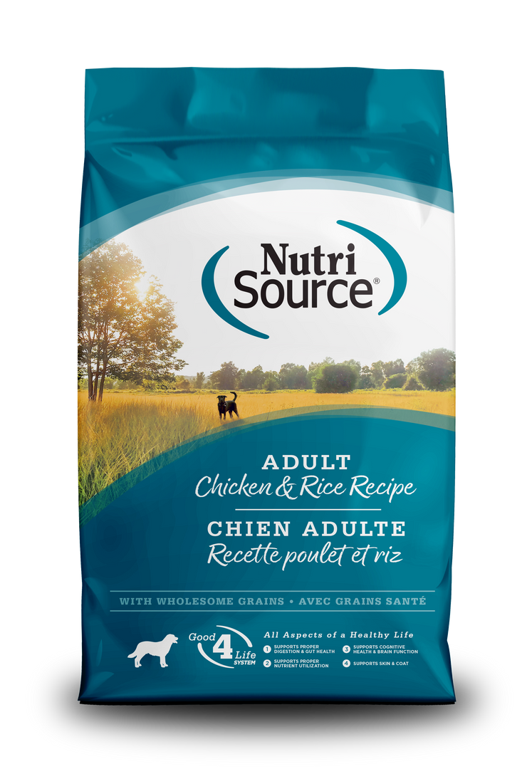 NutriSource - Chien Adulte Poulet et Riz - Nourriture Sèche pour Chiens