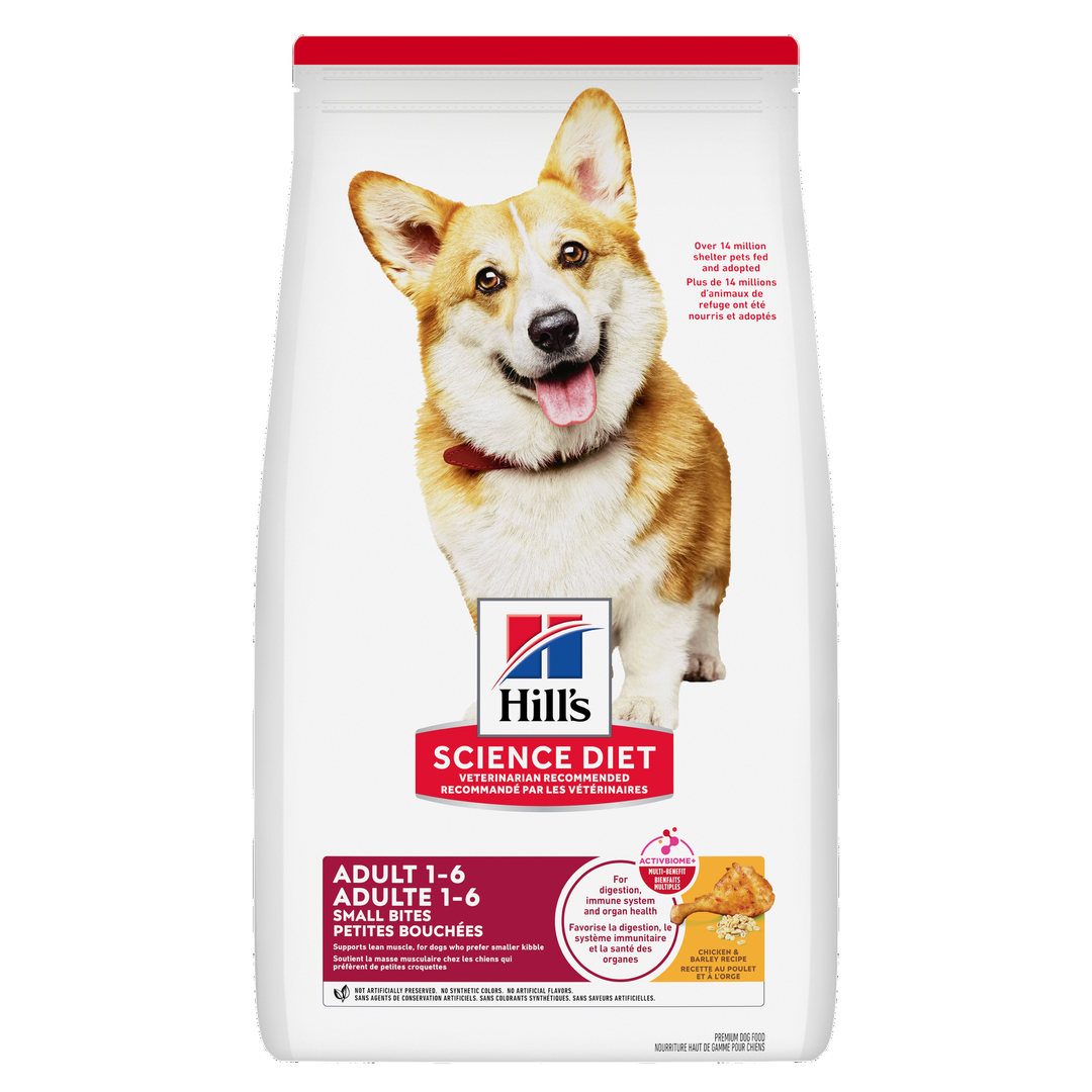 Hill's Science Diet - Petites Bouchées Poulet et Orge - Nourriture Sèche pour Chiens Adultes 1-6 Ans