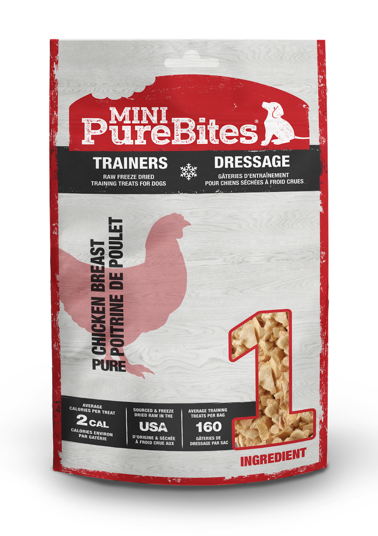 Mini PureBites - Poitrine de Poulet  - Gâteries d'Entraînement Lyophilisées pour Chiens