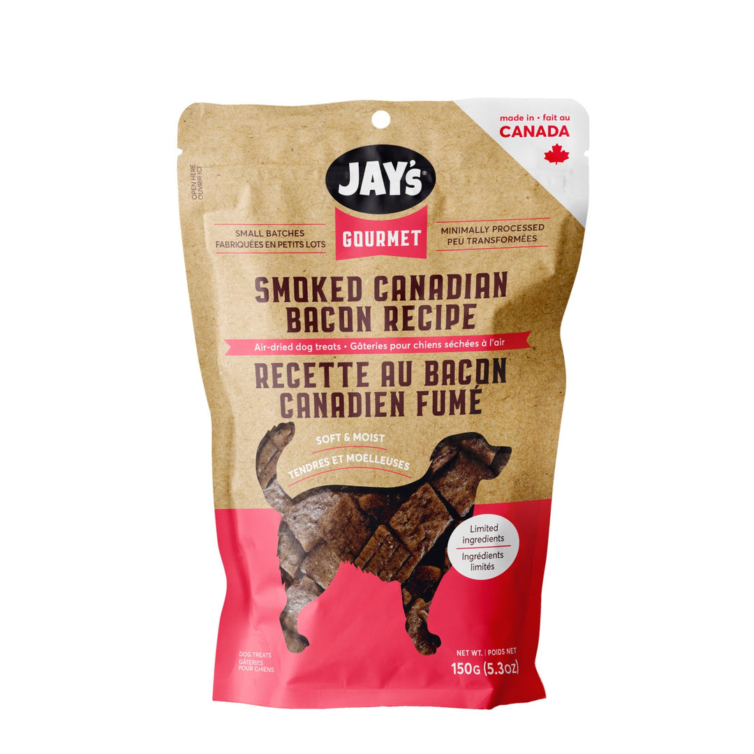 JAY'S GOURMET Gâteries Chien Bacon Fumé 150g