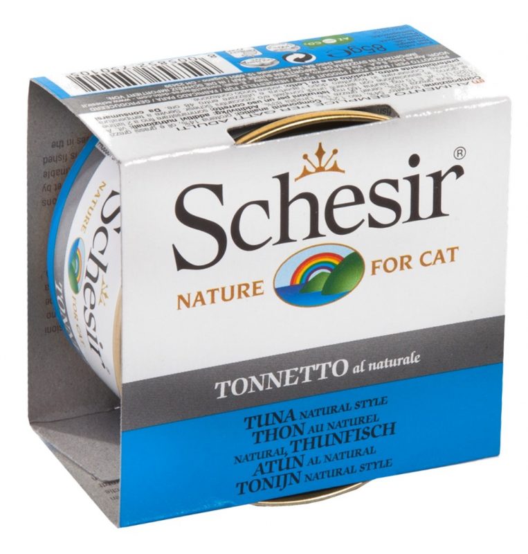 Schesir - Chat Adulte Thon au Naturel en Eau de Cuisson - Nourriture Humide pour Chats