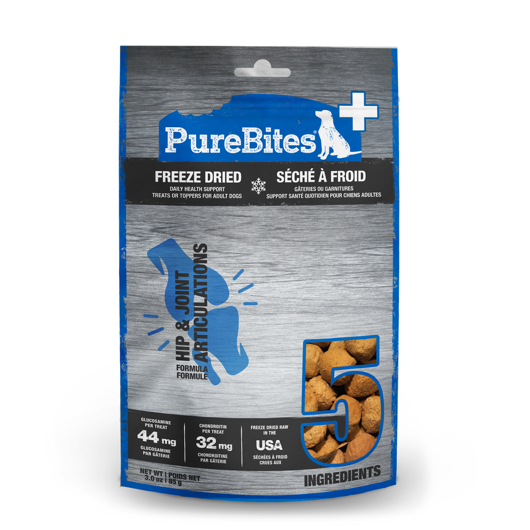 PureBites - Hanches et Articulations - Gâteries ou Garnitures Lyophilisées pour Chiens