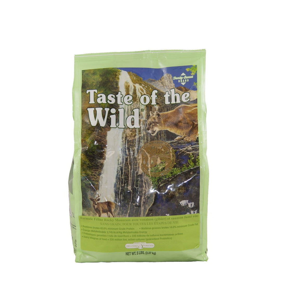 Taste of the Wild - Rocky Mountain (Venaison Rôtie et Saumon Fumé) - Nourriture Sèche Sans Grains pour Chats