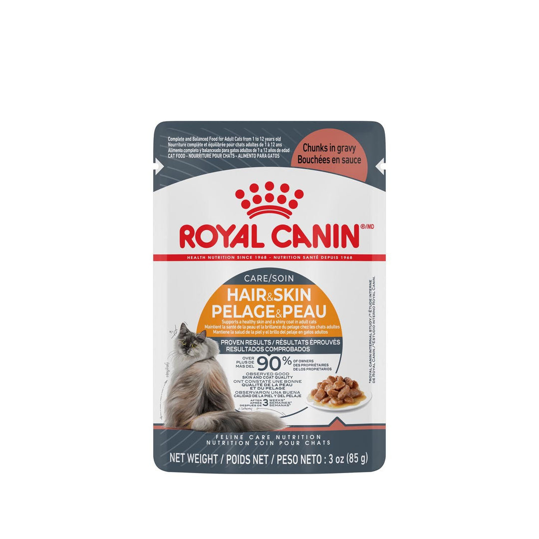 Royal Canin - Soin Pelage et Peau - Bouchées en Sauce - Nourriture Humide pour Chats en Sachet