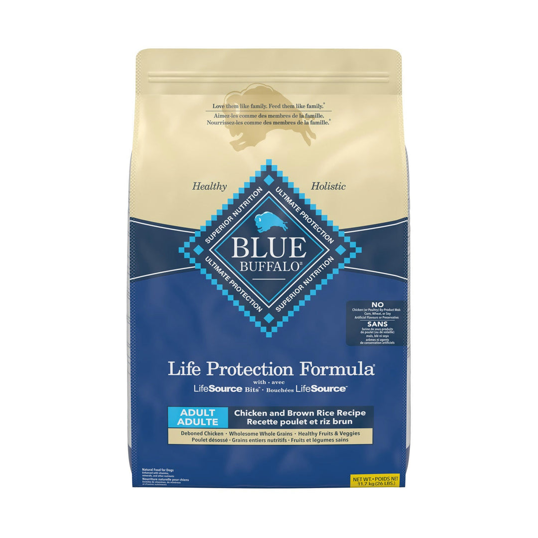 Blue Life Protection - Poulet et Riz Brun - Nourriture Sèche avec Bouchées LifeSource pour Chiens