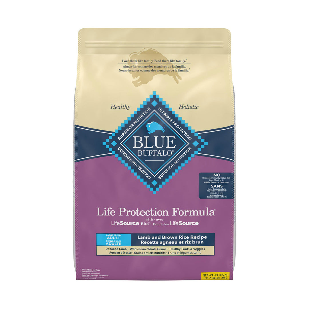 Blue Life Protection - Chien Grande Race Agneau et Riz Brun - Nourriture Sèche pour Chiens