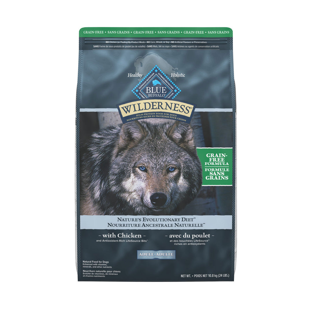 Blue Wilderness - Chien Adulte Poulet et Bouchées LifeSource - Nourriture Sèche Sans Grains pour Chiens