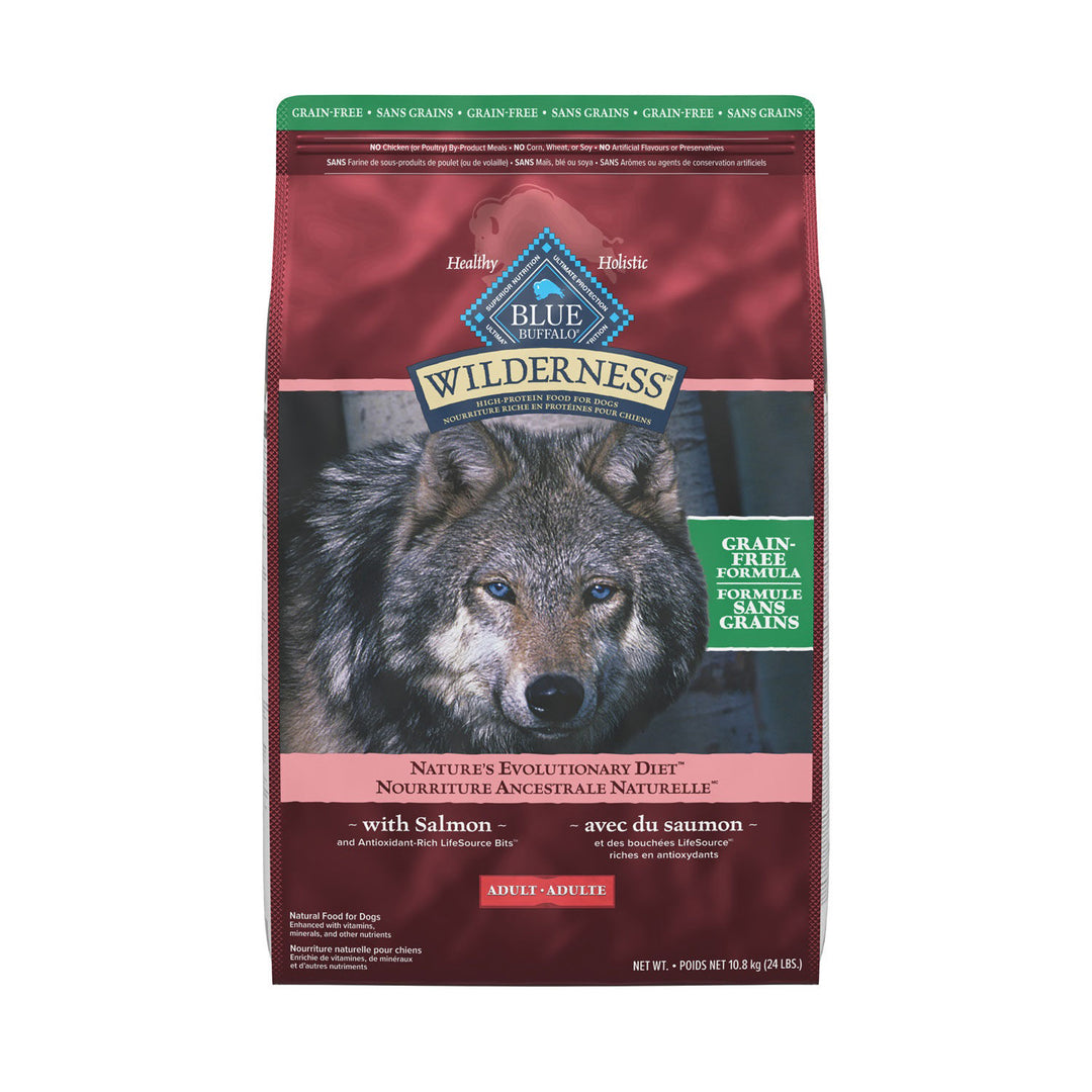 Blue Wilderness - Chien Adulte Saumon et Bouchées LifeSource - Nourriture Sèche Sans Grains pour Chiens