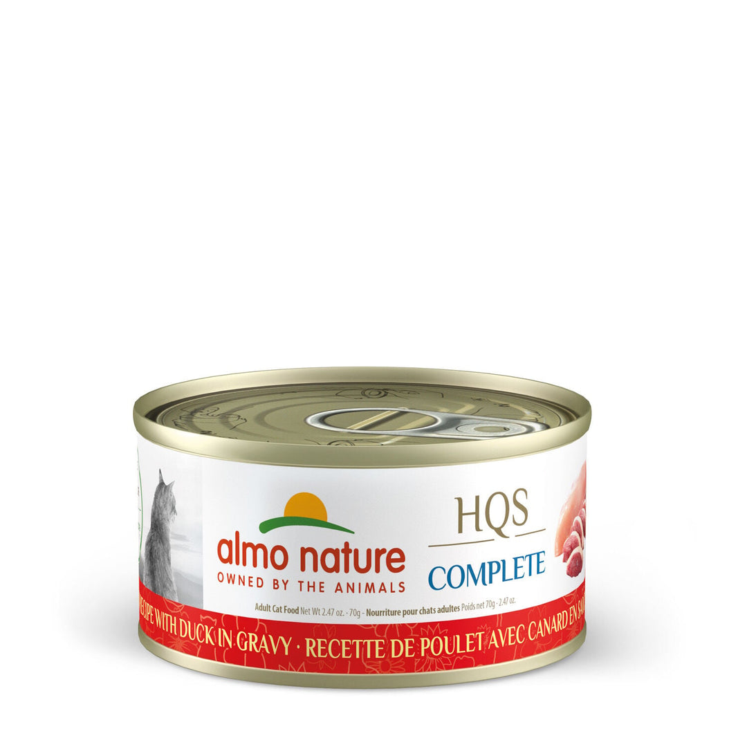 Almo Nature HQS Complete - Chat Poulet et Canard en Sauce - Nourriture Humide pour Chats