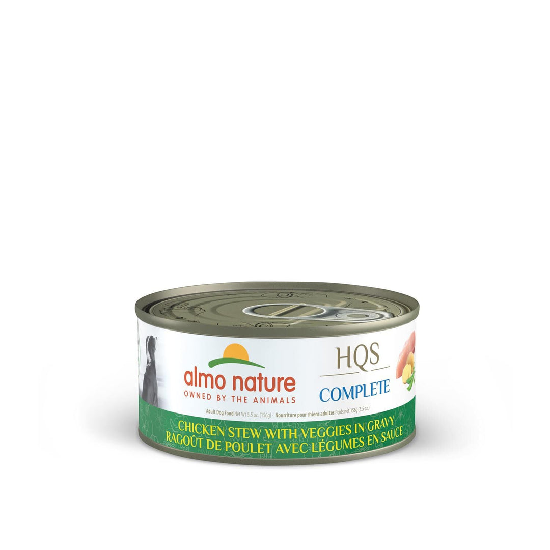 Almo Nature HQS Complete - Chien Ragoût de Poulet avec Boeuf en Sauce - Nourriture Humide pour Chiens