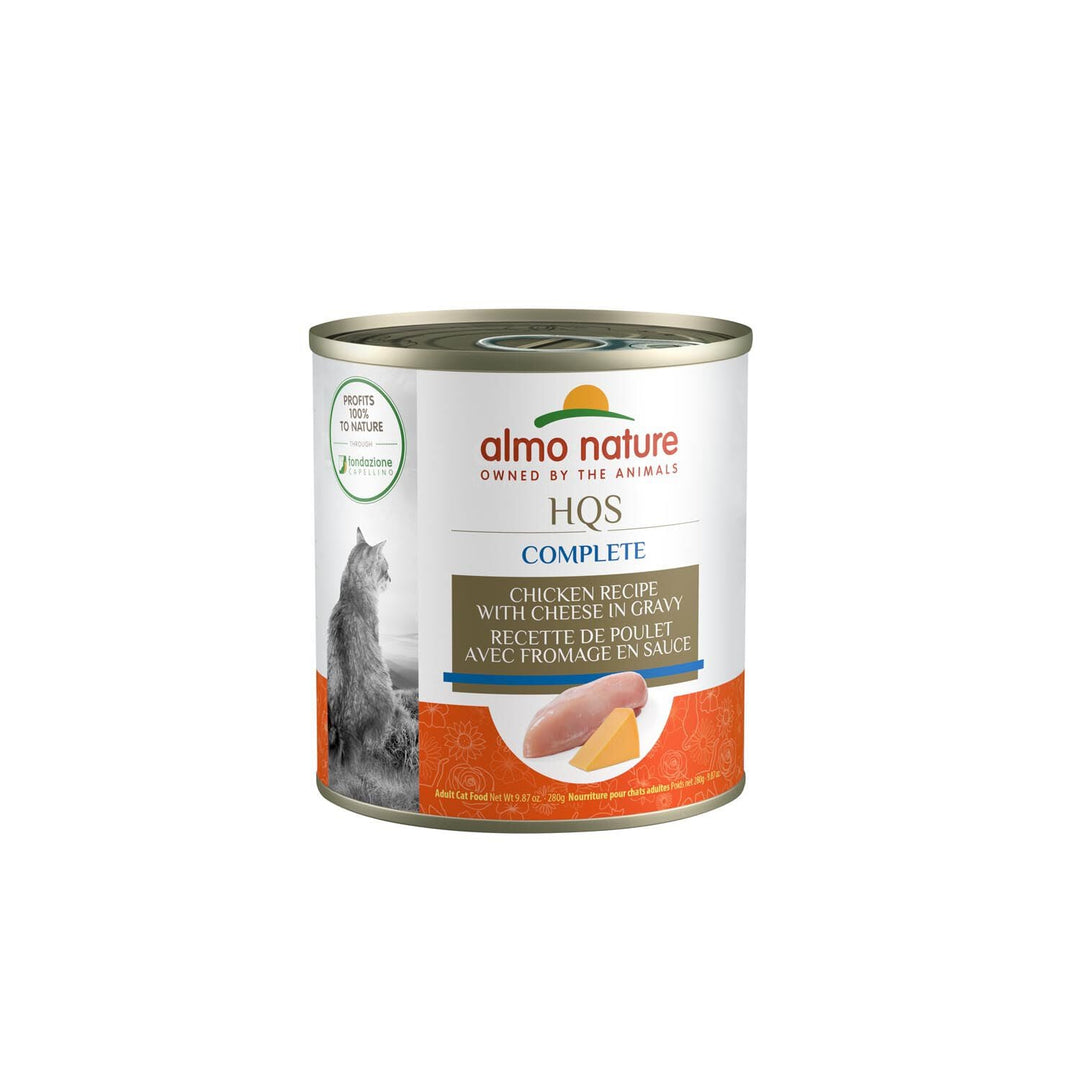Almo Nature HQS Complete - Poulet et Fromage en Sauce - Nourriture Humide pour Chats Adultes