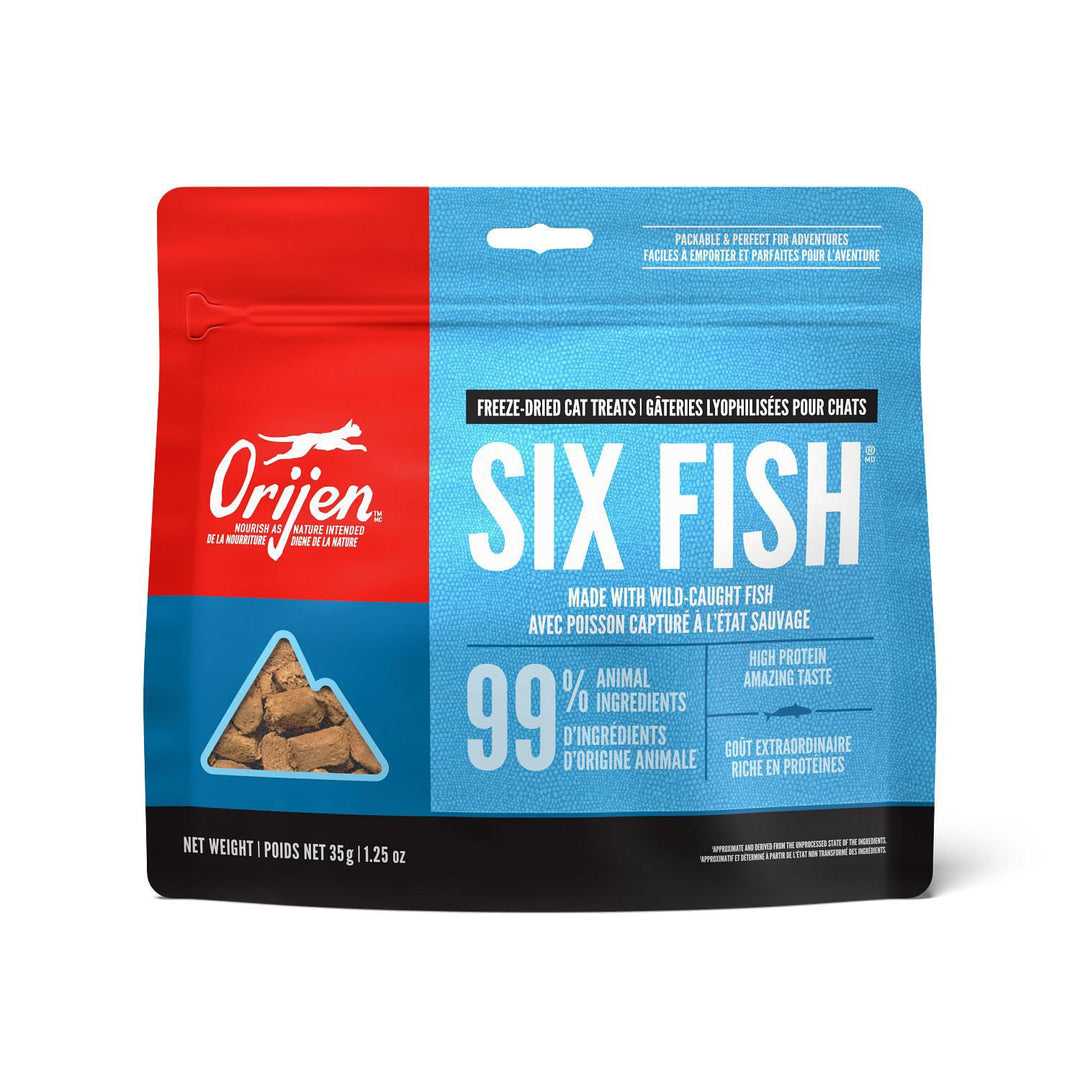 Orijen - Six Fish - Gâteries Lyophilisées Sans Grains pour Chats