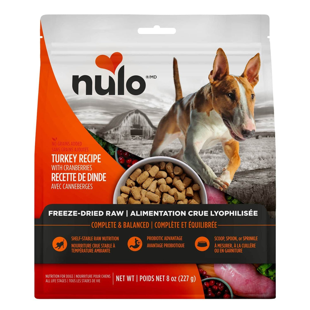 Nulo - Chien Dinde et Canneberge - Nourriture Sèche Lyophilisée Sans Grains pour Chiens