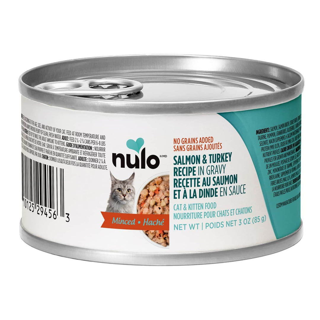 Nulo Freestyle - Saumon et Dinde Hachés en Sauce - Nourriture Humide Sans Grains pour Chats et Chatons