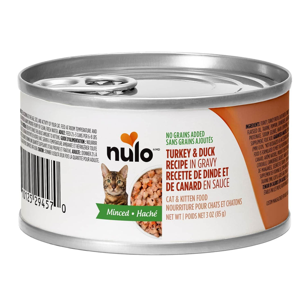 Nulo Freestyle - Dinde et Canard Hachés en Sauce - Nourriture Humide Sans Grains pour Chats et Chatons