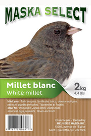 MASKA SELECT Nourriture Millet Blanc 2kg pour Oiseaux Sauvages