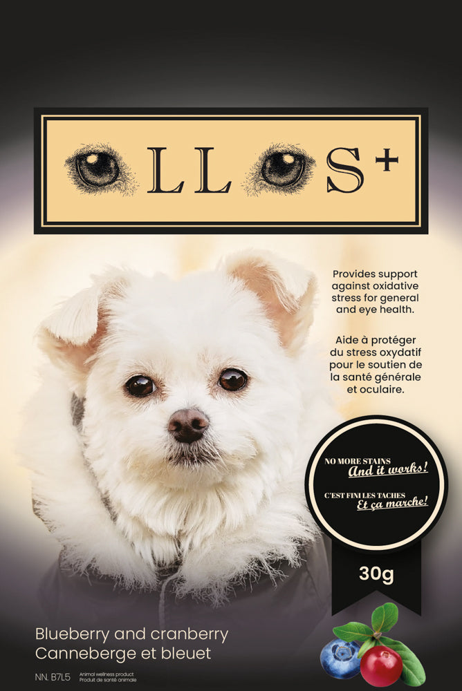 OLLOS Chien Poudre pour le Yeux Canneberge & Bleuet 30g