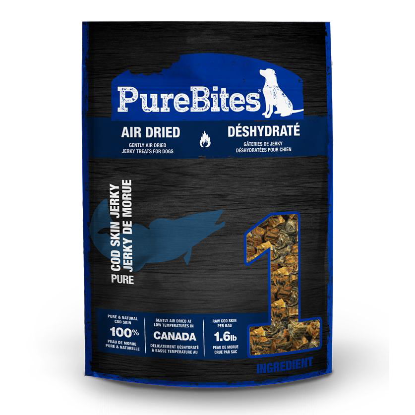 PureBites - Jerkey de Morue - Gâteries Déshydratées pour Chiens